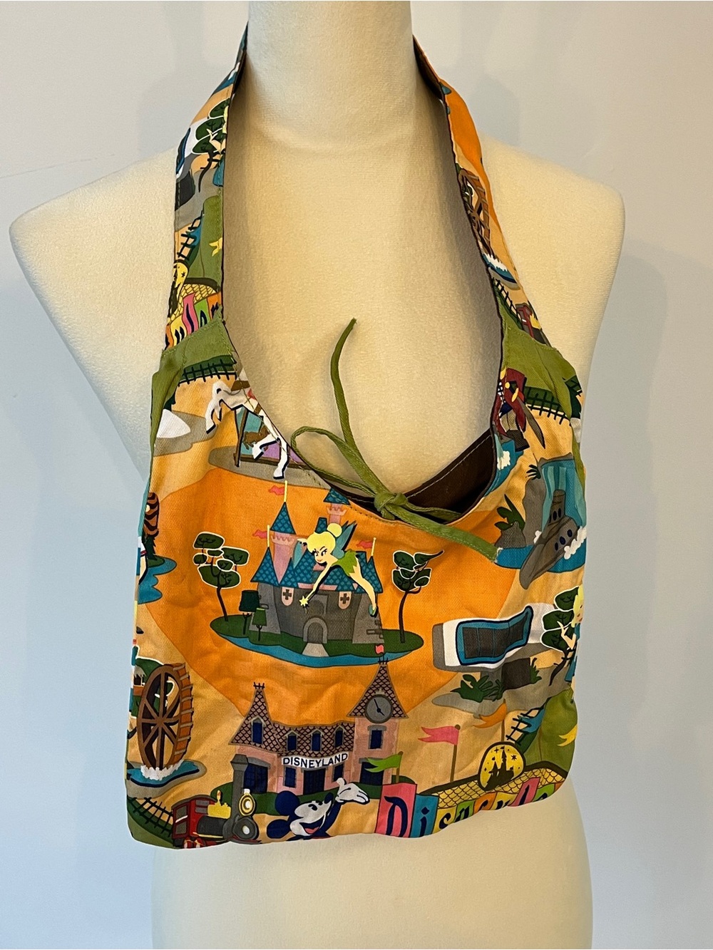 Disneyland Orange and Green Printed Tote